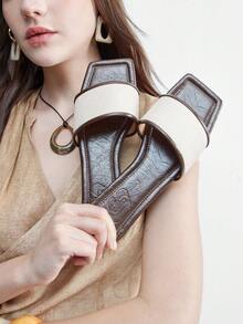 CUCCOO BIZCHIC 女士银色网眼简约平底鞋，优雅休闲，舒适易穿，适合工作、通勤、约会、正式场合等各种场合。 - 淡杏色 - 查看 2