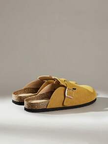 Solecia Women's Matte Single-Buckle Thick-Soled Toe Shoes, Ginger Soft-Soled Comfortable Casual Style Daily Versatile Sandals - Ginger - View 4