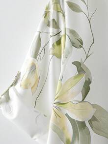 Rusticease 大码女式印花纽扣短袖上衣和阔腿裤休闲两件套 - 軍綠色 - 查看 9