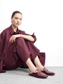 CUCCOO BIZCHIC Zapatos planos versátiles y casuales para uso diario y de oficina para mujer, ideales como regalo de Navidad - Burdeos - Ver 6
