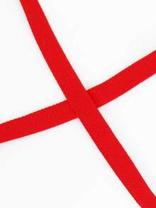 1pc Men's Fashionable Alluring Bright Red U-Pouch Sexy Briefs - Red - View 3