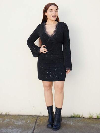 Lupita Cardoza 金属线和水钻缀饰拼布冬装