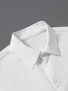 Manfinity Joysei Men's Ombre Casual Button-Front Short Sleeve Shirt, Versatile Daily Wear - Multicolor - View 3