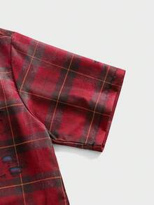 NEON BLANC Men's Contrast Plaid Short Sleeve Single-Breasted Casual Shirt - Multicolor - View 5