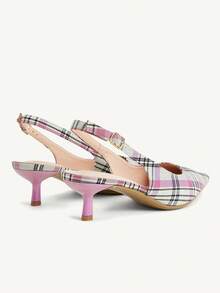 CUCCOO CHICEST 女士时尚优雅格子高跟鞋，适合圣诞派对 - 多色4 - 查看 11