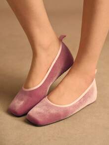 Rosivie Women's Square Toe Fashionable High Heels For Daily Commute - Barely Pink - View 3