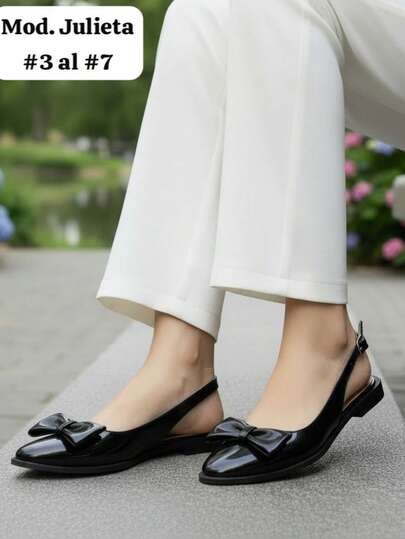 Modelo JULIETA hermosa Valerina lisa casual super brillosa super elegante