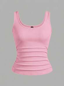 Slaydiva 3件装 黑白休闲基础款露背无袖深V领罗纹背心 女款 - 彩色 - 查看 8