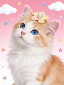 PETSIN 1 件装宠物珍珠花朵发夹；宠物卡通发夹；猫咪发夹；狗狗发夹；宠物配件；宠物用品。 - 彩色 - 查看 24