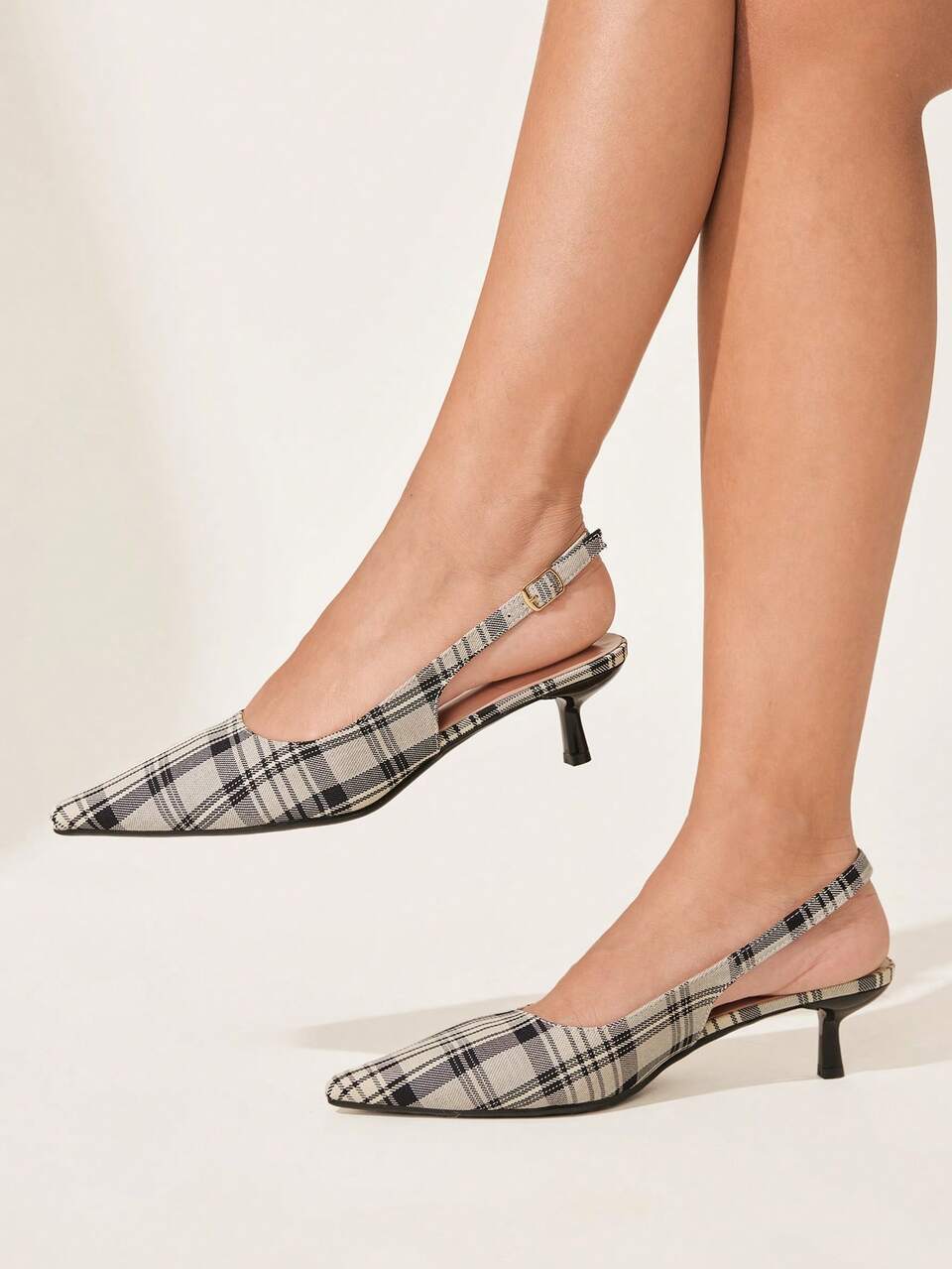 CUCCOO CHICEST Women's Fashionable Elegant Plaid High Heel Pumps, Suitable For Christmas Party Valentine's Day Elegant Shoes
