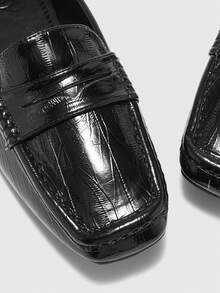 CUCCOO BIZCHIC Joy&Peace, Genuine Imported Women's Flat Loafers, Style, Autumn 2024, N1501. - Black - View 9