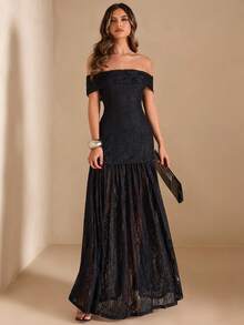 SHEIN BAE Spring/Summer Cherry Blossom Pink Cutout Minimalist Casual Mini Bodycon Dress, Pink Dress - Black - View 4