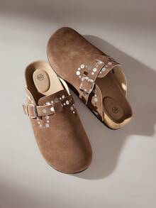 Solecia Women's Slip-On Flat Shoes Soft Leather Comfortable Commuter Versatile Style - dark brown - View 2