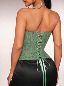 Radiana Áo corset định hình dáng gợi cảm kiểu Pháp dành cho nữ - Màu xanh Bạc hà - Xem 2