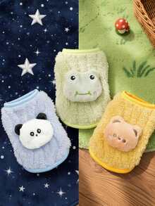 PETSIN Pet Clothing.Thick And Warm Plush Vest Suitable For SmallDogs And Cats To Wear In Winter. Dog Clothing That CanBe Played With Qutside Happily - Multicolor - View 1