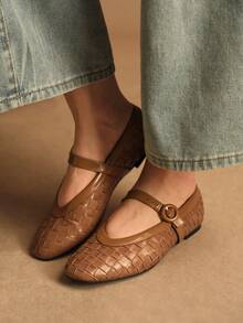 Rosivie Women Shoes Spring And Summer New Round Toe Flat Bottom Casual Women's Shoes Simple And Versatile Valentine's Day - Khaki - View 5