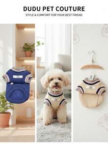 PETSIN 一件式宠物背心，保暖、防风、防寒，亲肤舒适，适合小型和中型犬猫日常室内休息、小憩、户外短途散步、冬季节日聚会等场合穿着，舒适的宠物冬季服装。 - 彩色 - 查看 2