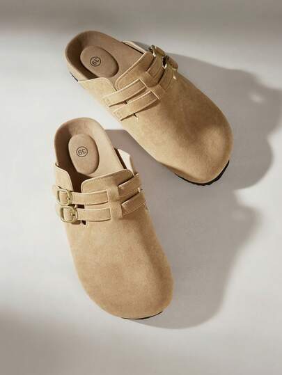 Solecia 女士平底软皮一脚蹬鞋，舒适百搭，适合通勤。