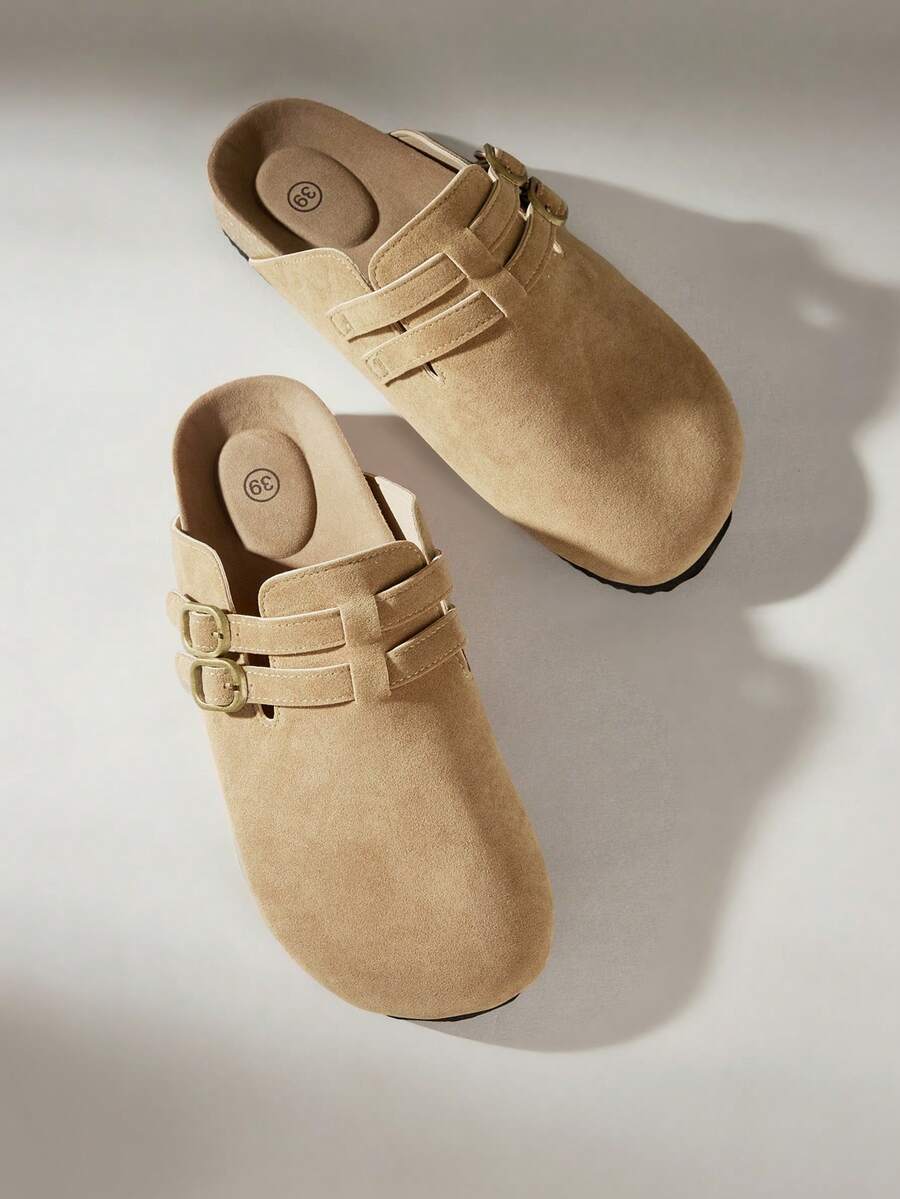 Solecia Women's Slip-On Flat Shoes Soft Leather Comfortable Commuter Versatile Style - Brown - View 1