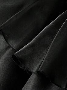 SHEIN MOD 女士黑色亮片无肩带连衣裙 - 黑色 - 查看 8