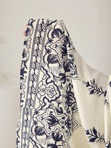 Veilorie Camisa casual holgada de mujer con bordado de plantas y abotonadura sencilla - Multicolor - Ver 8