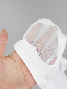 1pc Men's Sexy Underwear With Cute White Hollow Heart Mesh Design - White - View 7