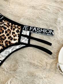 3件套女士豹纹内裤 - 彩色 - 查看 4