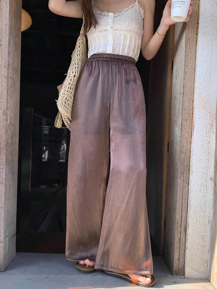 Women's Draped Korean Style Pleated Long Pants