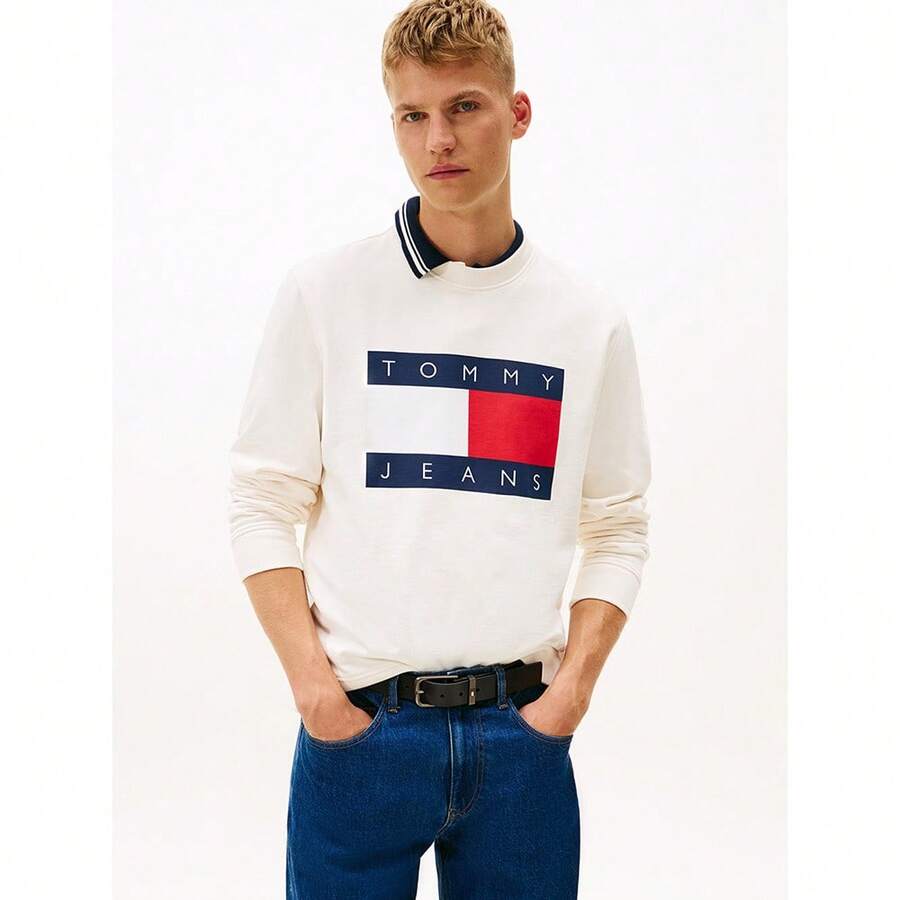 Reg Big Flag Men´S Sweatshirt Black - Ancient White - View 1