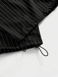 ESTAVOR Men's Casual Streetwear Striped Print Jogger Pants - Grey - View 5