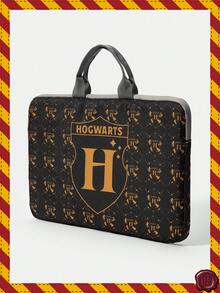 HARRY POTTER X SHEIN 笔记本电脑保护套，适用于14英寸笔记本电脑公文包，带衬垫电脑包 - 橘色 - 查看 2