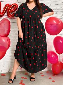 SHEIN CURVE+ CURVE PLUS /Ngày Valentine/Đầm maxi cỡ lớn dành cho kỳ nghỉ biển, nghỉ dưỡng, phong cách Boho, mùa hè/đồng quê/trang phục đi biển/trang phục đi biển/đồ đi biển - Nhiều màu - Xem 8