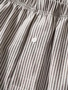 2条装男士弹力腰带条纹休闲日常平角内裤 - 彩色 - 查看 5