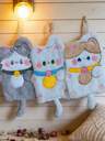 Zazumi 3pcs Cute Cat Plaster Towel Set - Quick-Drying, Super Absorbent, And Soft With Easy-Hanging Design, Suitable For Kitchen And Bathroom Use - Perfect For Daily Use And Gifting