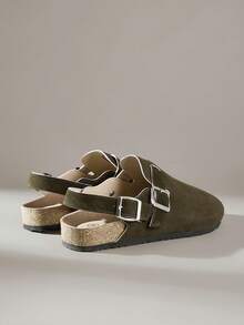 Solecia Women's Slip-On Flat Shoes Soft Leather Comfortable Commuter Versatile Style - Green - View 4