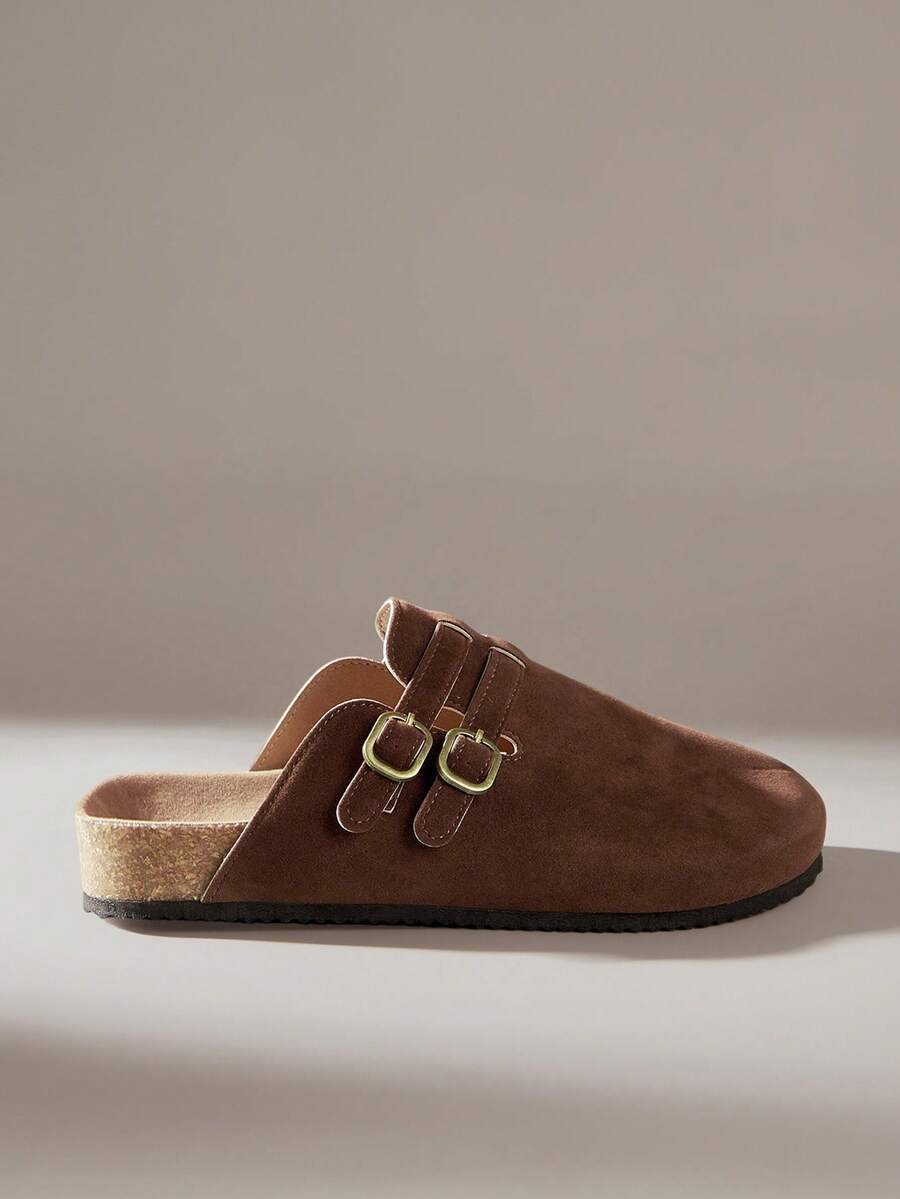 Solecia Women's Slip-On Flat Shoes Soft Leather Comfortable Commuter Versatile Style - Rust Brown - View 1