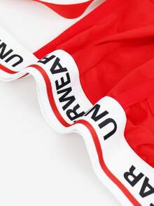 Charming Red Fabric Mid-Waist Sexy Men's Underwear - Red - View 4