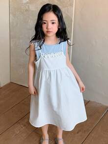 DAZY 女童（小号）休闲韩版圆领T恤套装 - 白色 - 查看 5