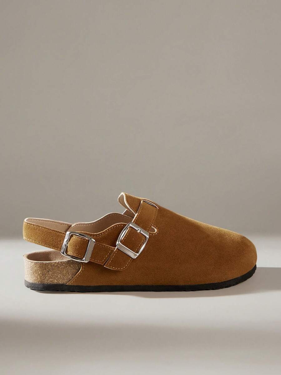 Solecia Women's Slip-On Flat Shoes Soft Leather Comfortable Commuter Versatile Style - Brown - View 1