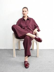 CUCCOO BIZCHIC Giày bệt nữ thời trang, đa năng, dễ xỏ chân, thích hợp cho dịp Giáng sinh - Màu Đỏ Sâu - Xem 4