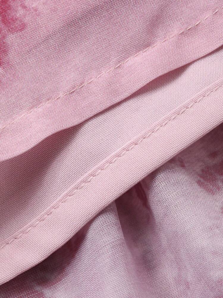 Women's Elegant Floral Lace Patchwork Puff Sleeve Mid-Length Dress, Spring/Summer Wedding Guest Dress Maxi Dress Sundress