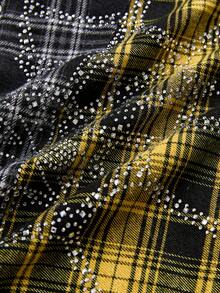 NEON BLANC 男士蜘蛛网格纹印花短袖单排扣休闲衬衫 - 彩色 - 查看 5