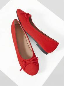 Mnmlis Ladies Ballet Flats - Red - View 8