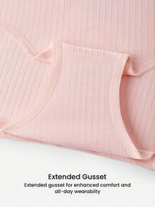 LUVLETTE 3条装纯棉高腰三角裤女士内裤套装 - 彩色 - 查看 6