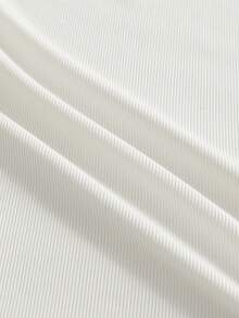 ESTAVOR 男士休闲宽松背心，白色T恤，刺绣拼接，夏季 - 白色 - 查看 5