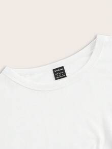 SHEIN EZwear 4件套女士休闲圆领短袖修身T恤，适合夏季穿着 - 彩色 - 查看 5