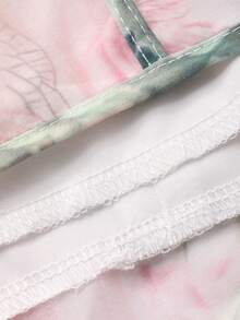 DAZY Đầm midi tay phồng cổ chữ V họa tiết hoa thanh lịch dành cho nữ, đầm dự tiệc cưới mùa hè. - Hồng - Xem 7