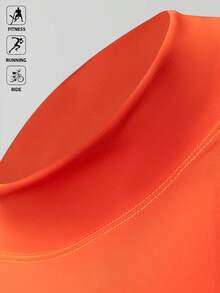 Acti Log Men's Orange Collar Slim Fit Long Sleeve Top And Black Pants Sports Suit - Multicolor - View 7
