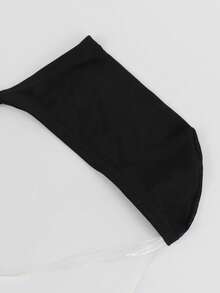 1pc Men's Sexy Hollow Out Mesh Bodysuit, Slim Fit, Black - Black - View 4