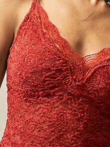 Bohemela Áo tank top hai dây dệt kim họa tiết Paisley màu trơn phong cách Boho dành cho nữ, kiểu dáng nghỉ hè. - Đỏ - Xem 8